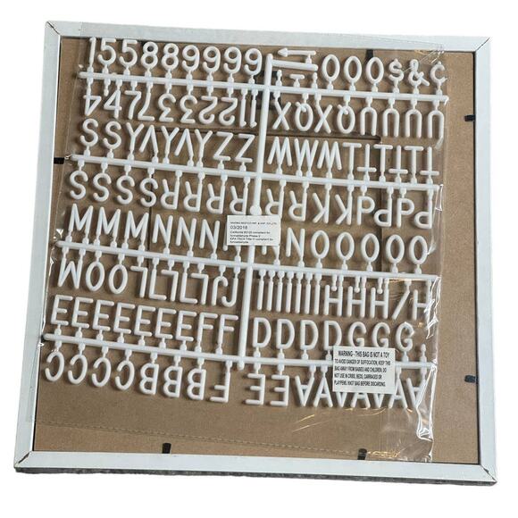 White Framed Message Board with 6 inch x 4 inch Photo Frame Letters Included - Picture 2 of 2